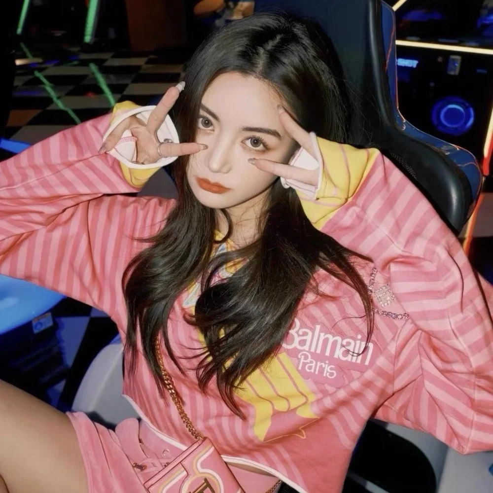 Authentic Balmain Pink and Yellow Long Sleeve Tee - Picture 7 of 8